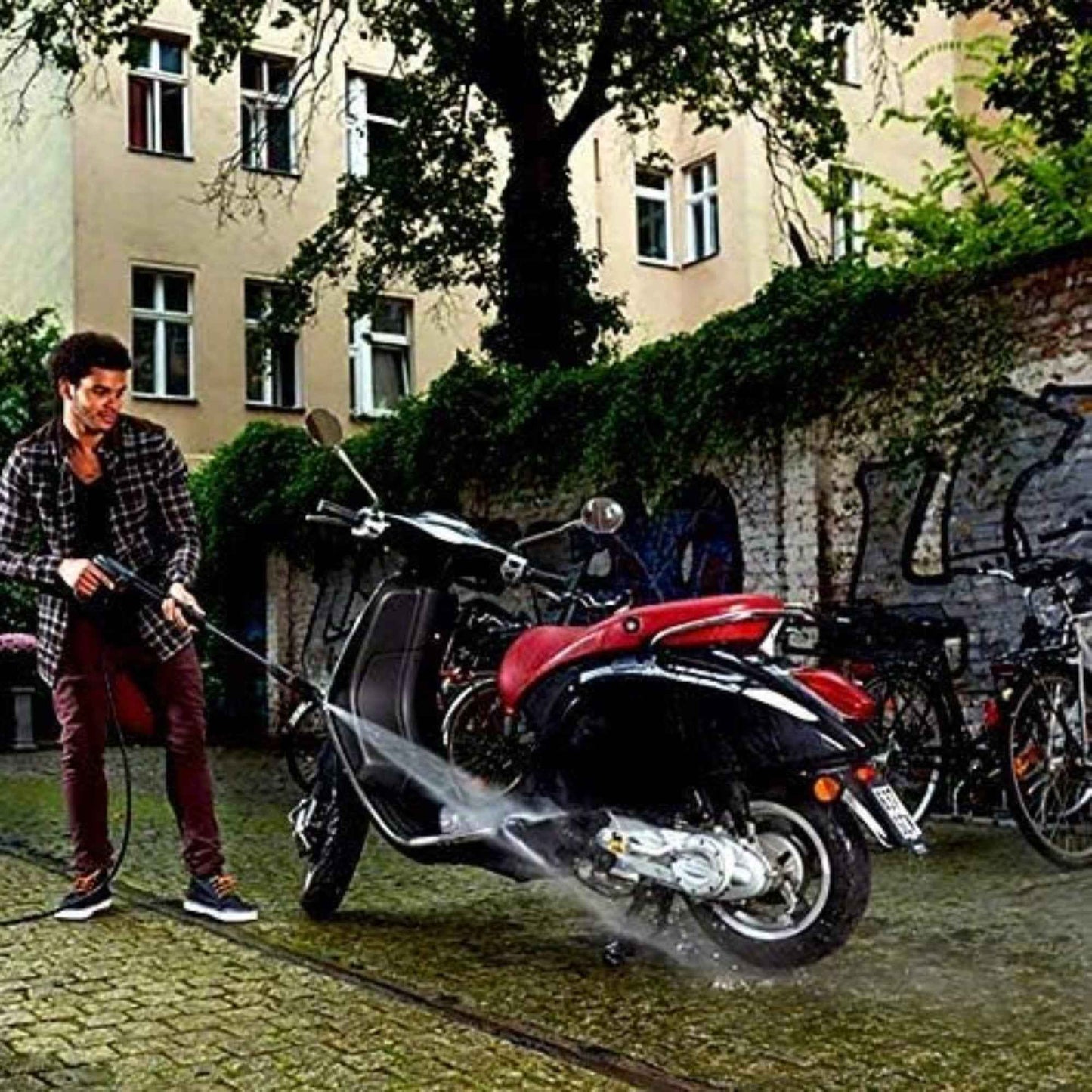 MICHELIN 110 Bar Electric Pressure Washer with 3M HP Hose & Soap Dispenser, 1400 Watt, Auto Stop and Self Priming Mode, Suitable for Car Wash, Home & Garden