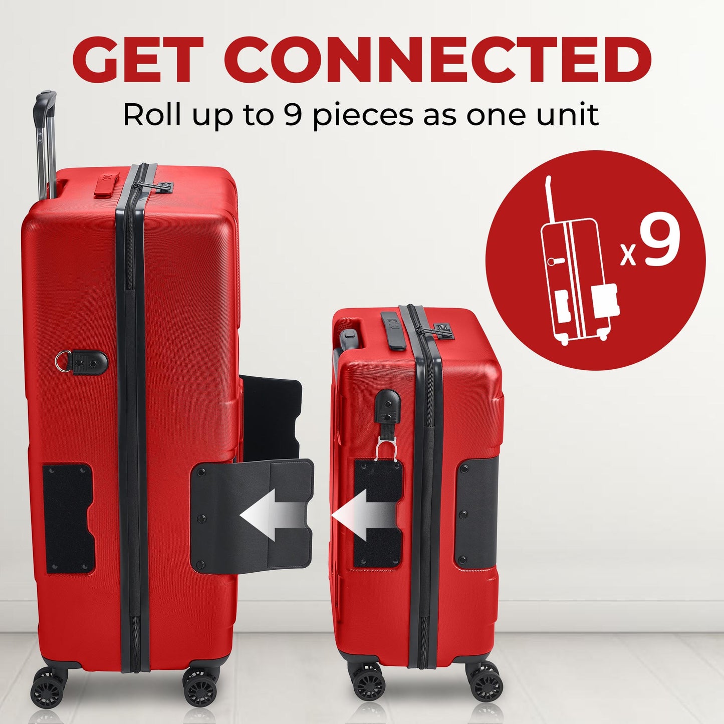 TACH Connectable Luggage 2pc Set Hard Shell Large + Carry-on 28