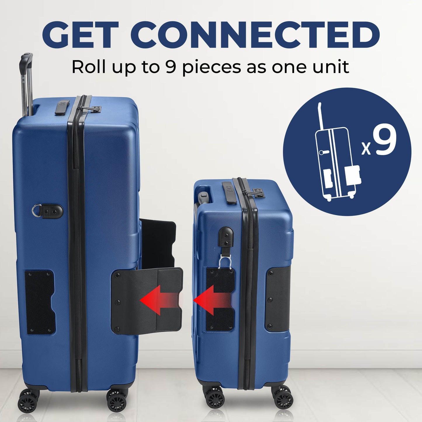 TACH Connectable Luggage 2pc Set Hard Shell Large + Carry-on 28