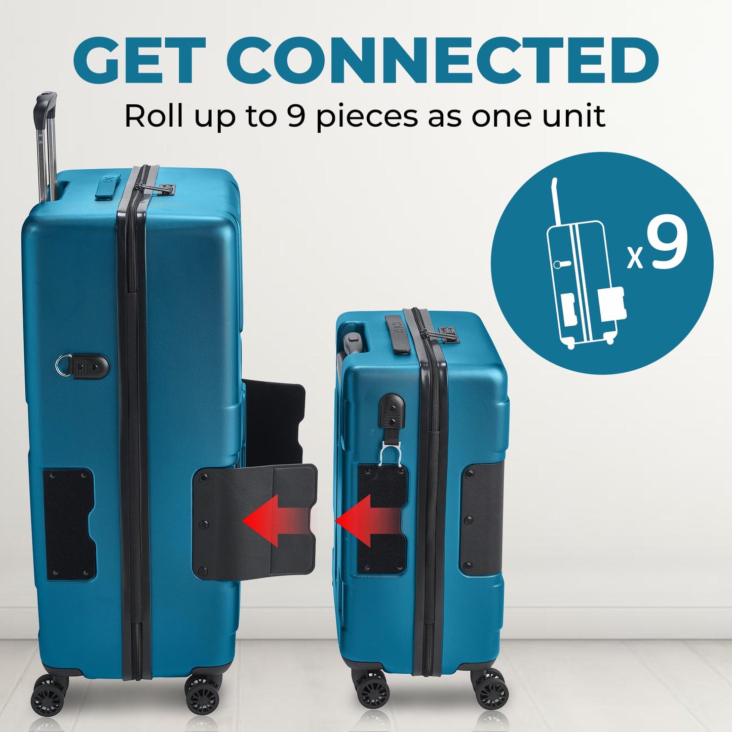 TACH Connectable Luggage 2pc Set Hard Shell Large + Carry-on 28