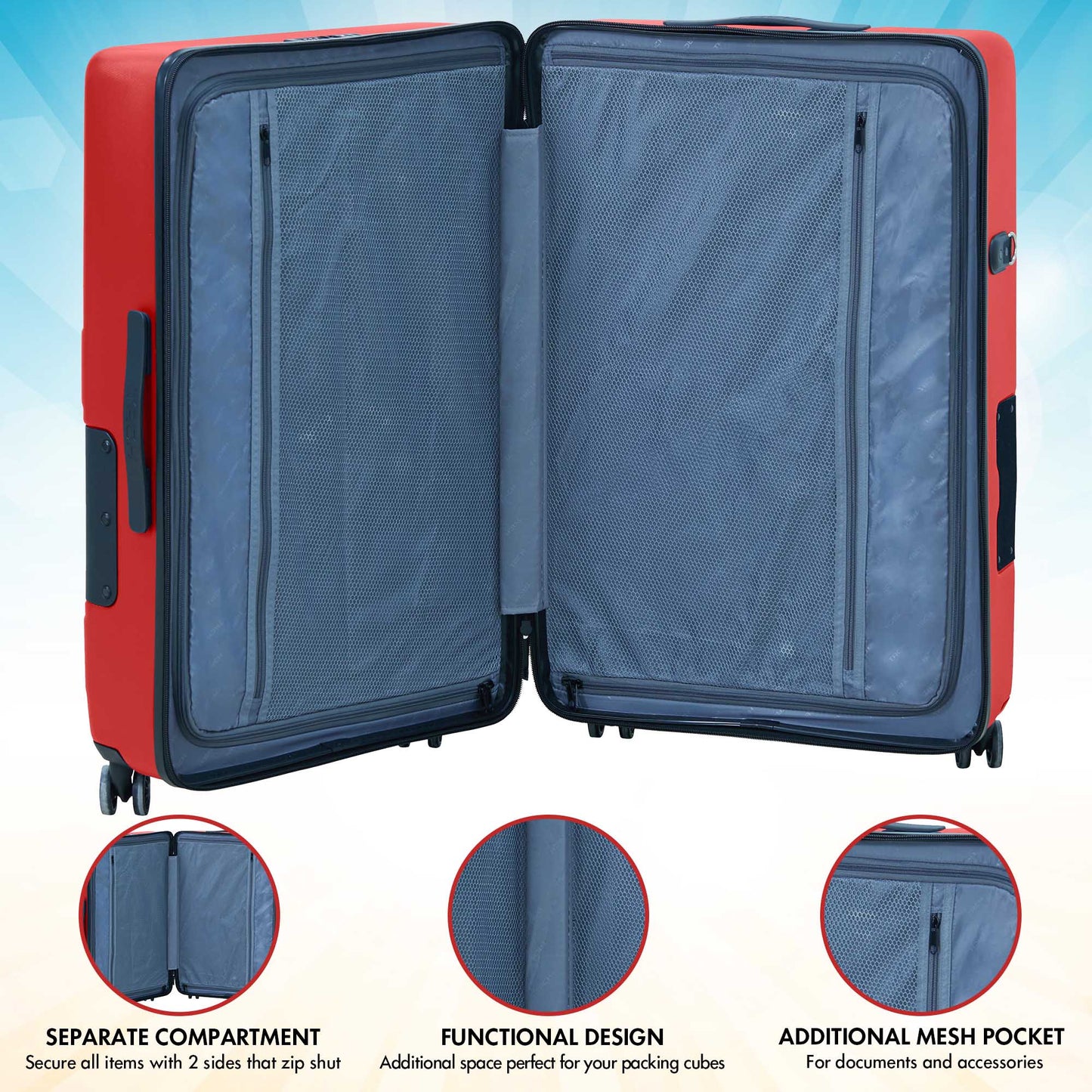 TACH V3.1 Connectable Luggage Bag, Single Large Size 28 inch, Hard Shell, TSA Lock, Patented Built-In Connecting System Easily Links 6 Bags - DIY Store