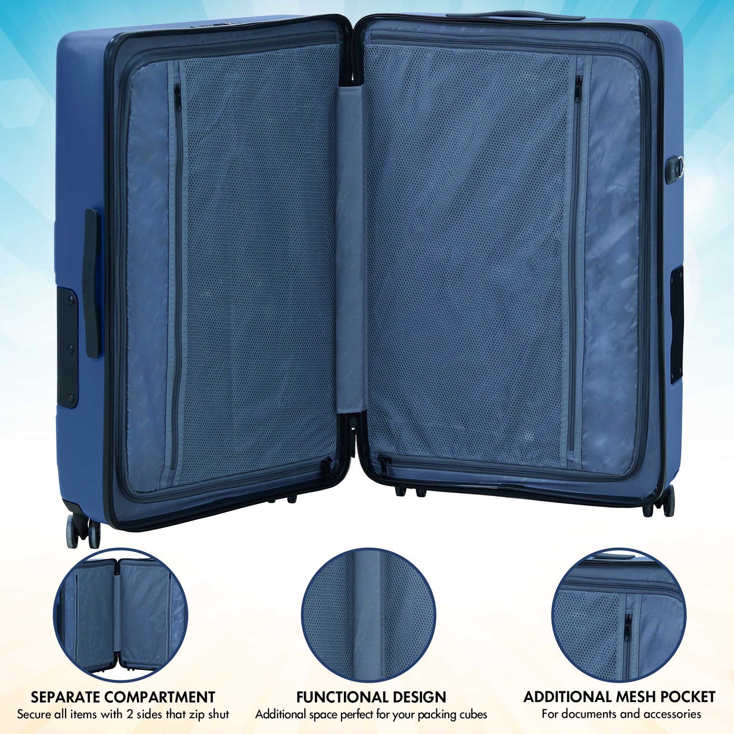 TACH V3.1 Connectable Luggage Bag, Single Large Size 28 inch, Hard Shell, TSA Lock, Patented Built-In Connecting System Easily Links 6 Bags - DIY Store