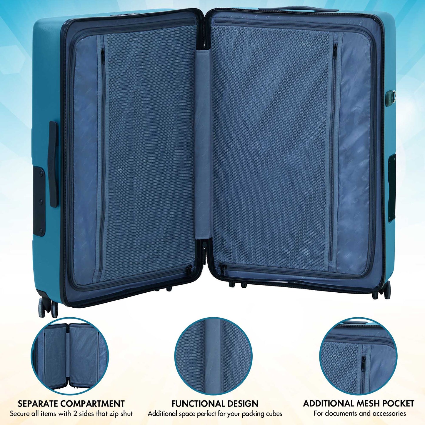TACH V3.1 Connectable Luggage Bag, Single Large Size 28 inch, Hard Shell, TSA Lock, Patented Built-In Connecting System Easily Links 6 Bags - DIY Store
