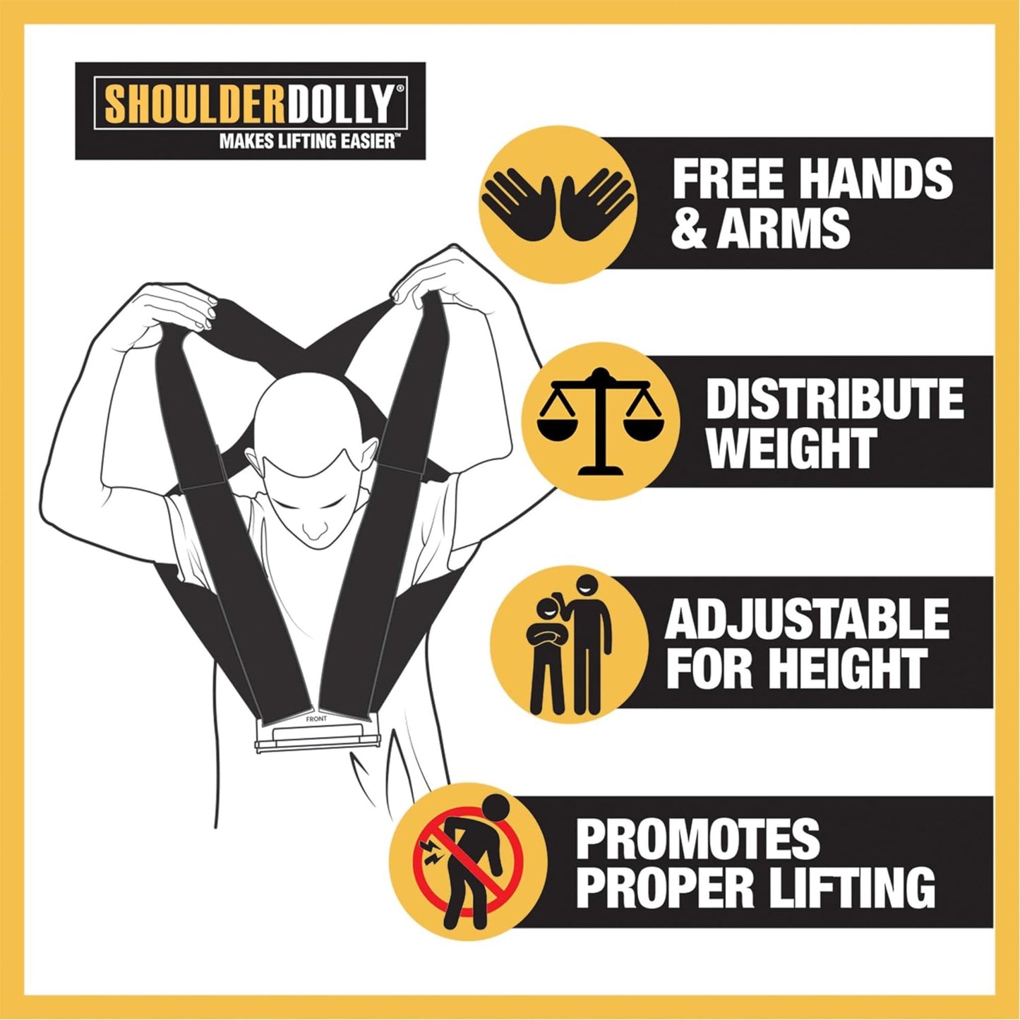 SHOULDER DOLLY Moving Straps for 2 Movers - DIY Store
