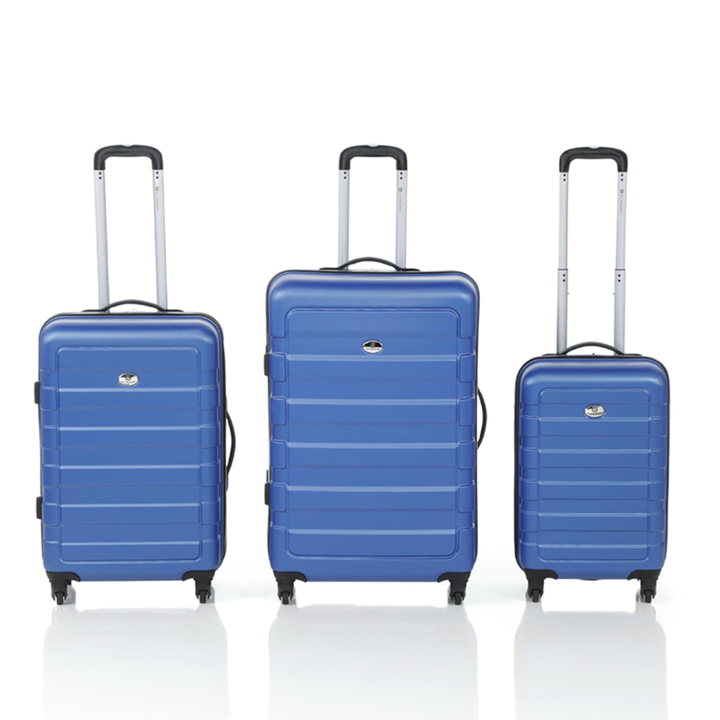 OUTBOUND 3-Piece Hardside Spinner Luggage Set, Includes 20", 24", and 28" Luggage bags - Blue