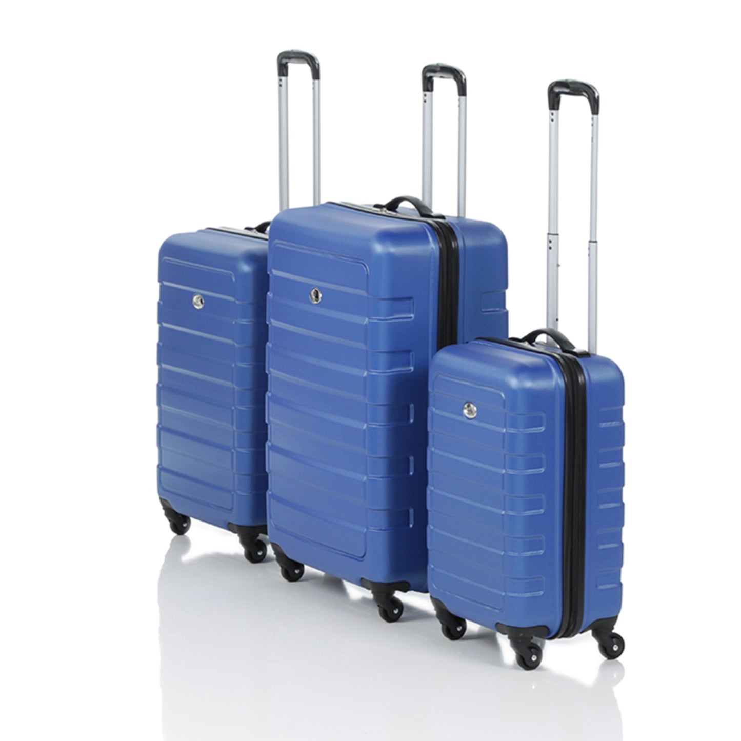 OUTBOUND 3-Piece Hardside Spinner Luggage Set, Includes 20", 24", and 28" Luggage bags - Blue