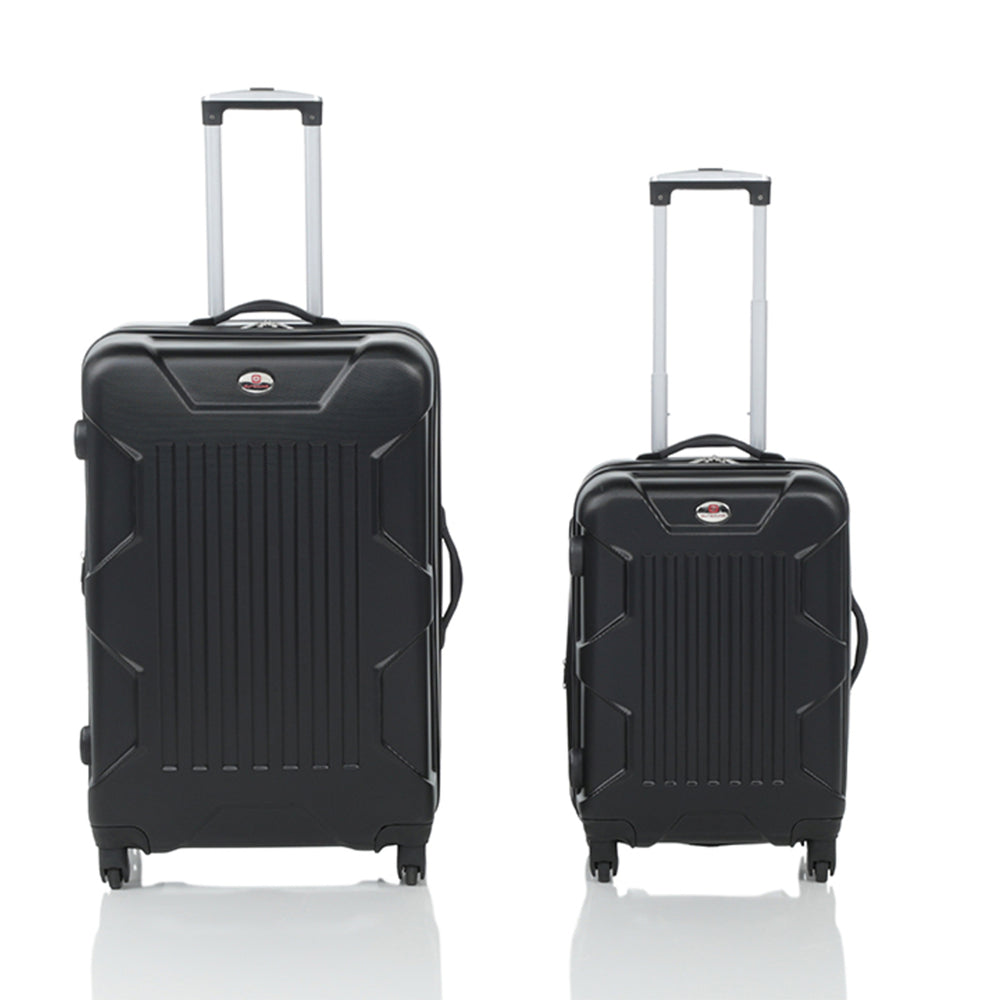 OUTBOUND 2-Piece Hardside Luggage Set, Large 28 + Carry-on 20 inch - Black