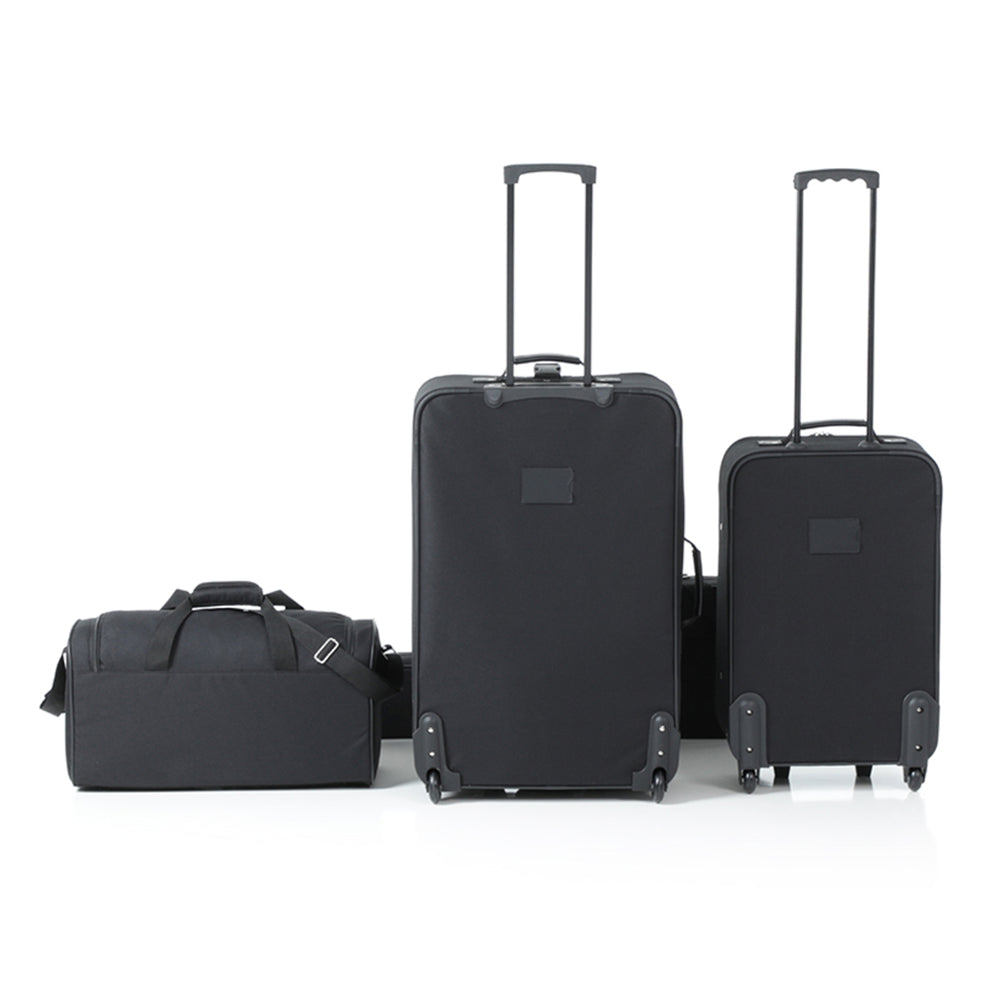 
                      
                        OUTBOUND 5-Piece Softside Wheeled Travel Luggage Set, Includes 26" & 21" Upright Suitcases, Duffel Bag, Boarding Tote & Toiletry Kit - Black
                      
                    