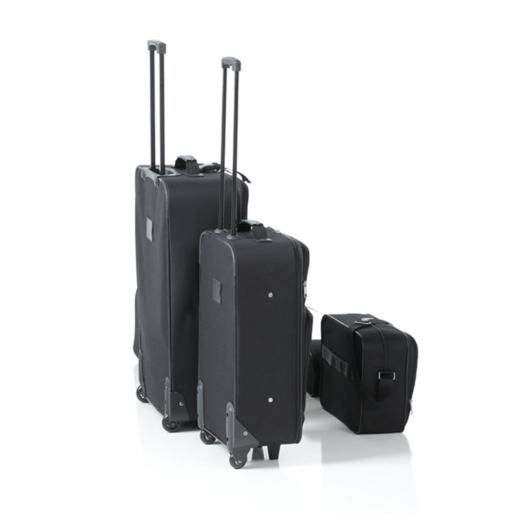 
                      
                        OUTBOUND 5-Piece Softside Wheeled Travel Luggage Set, Includes 26" & 21" Upright Suitcases, Duffel Bag, Boarding Tote & Toiletry Kit - Black
                      
                    