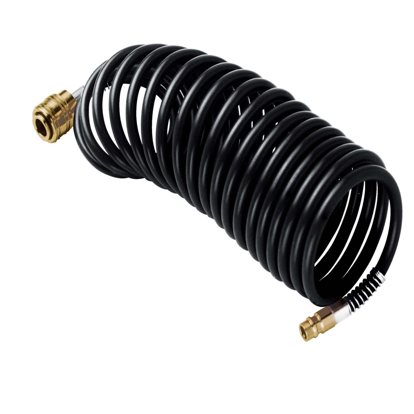 STANLEY Spiral Air Hose with Quick Release Fittings (6x8 mm), 5m Length