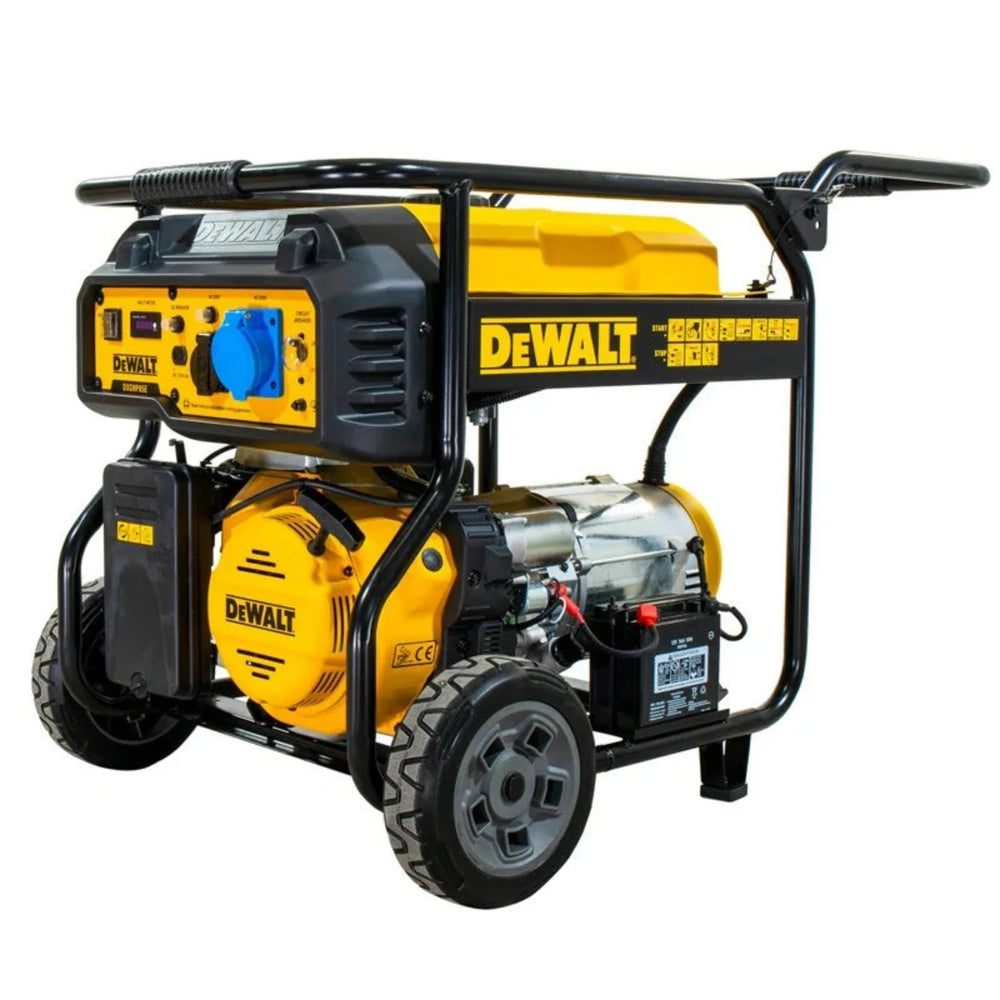 DEWALT Petrol Generator, 8000 Watts Rated Power, 28 L Fuel Tank, Electric Start, 10 Hours Run Time