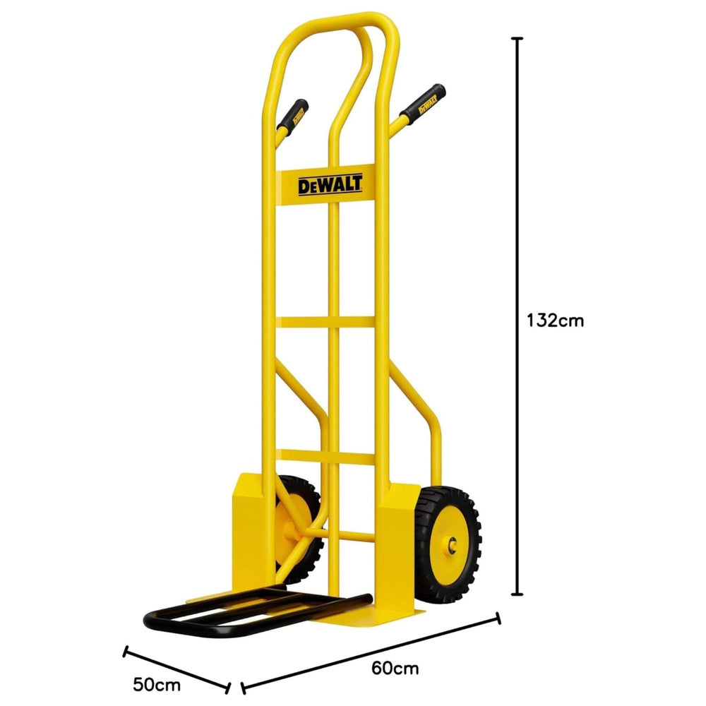 DEWALT Steel Hand Truck - 400Kg Load Capacity with Large Base Plate and PU Wheels - DXWT-500