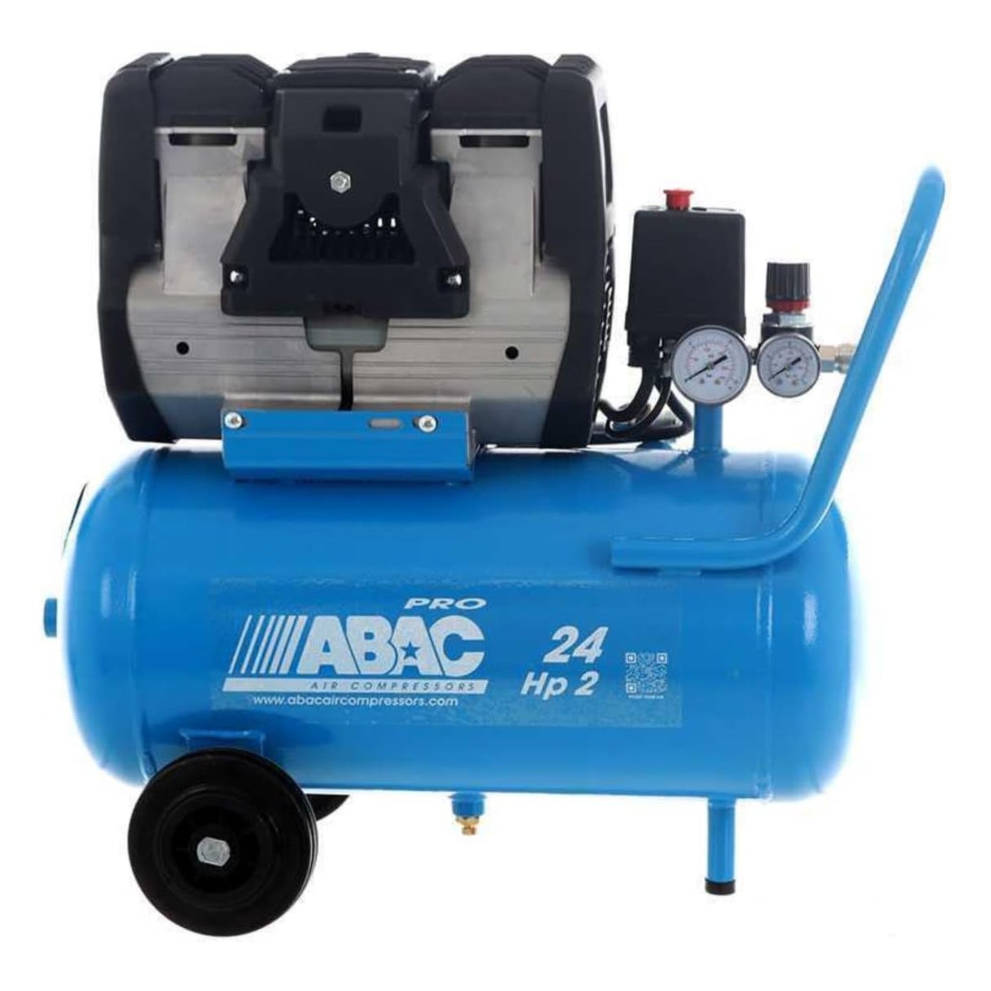 ABAC Silent Air Compressor With 24L Tank 2 HP Motor - OS20P-PP