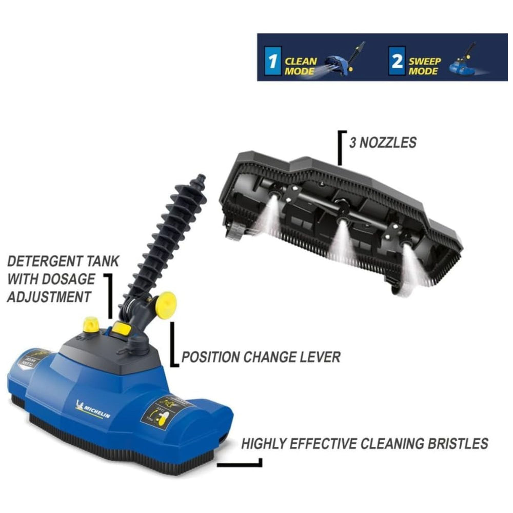 
                  
                    Arwani MICHELIN MPX19EH High Pressure Washer, 1900 W, 140 Bar, 460 L/H with AQUASWEEPER Cleaning & Washing Brush 
                  
                