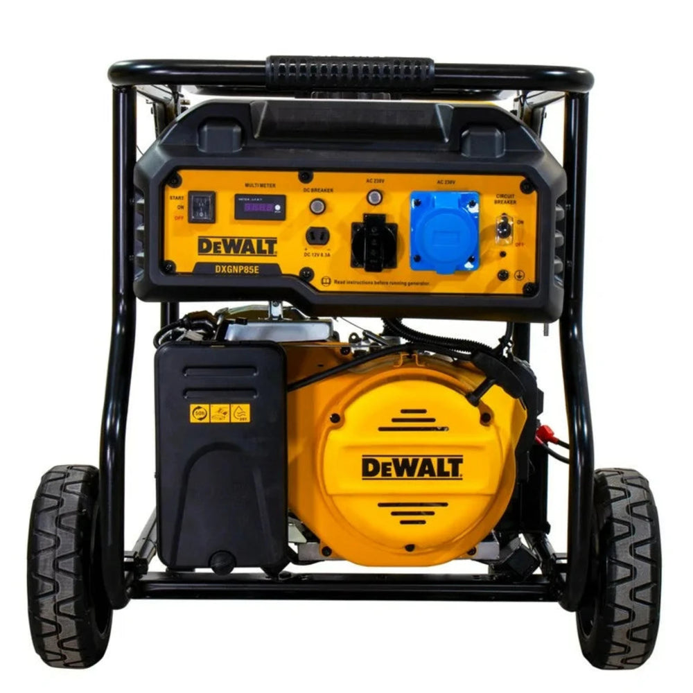 DEWALT Petrol Generator, 8000 Watts Rated Power, 28 L Fuel Tank, Electric Start, 10 Hours Run Time