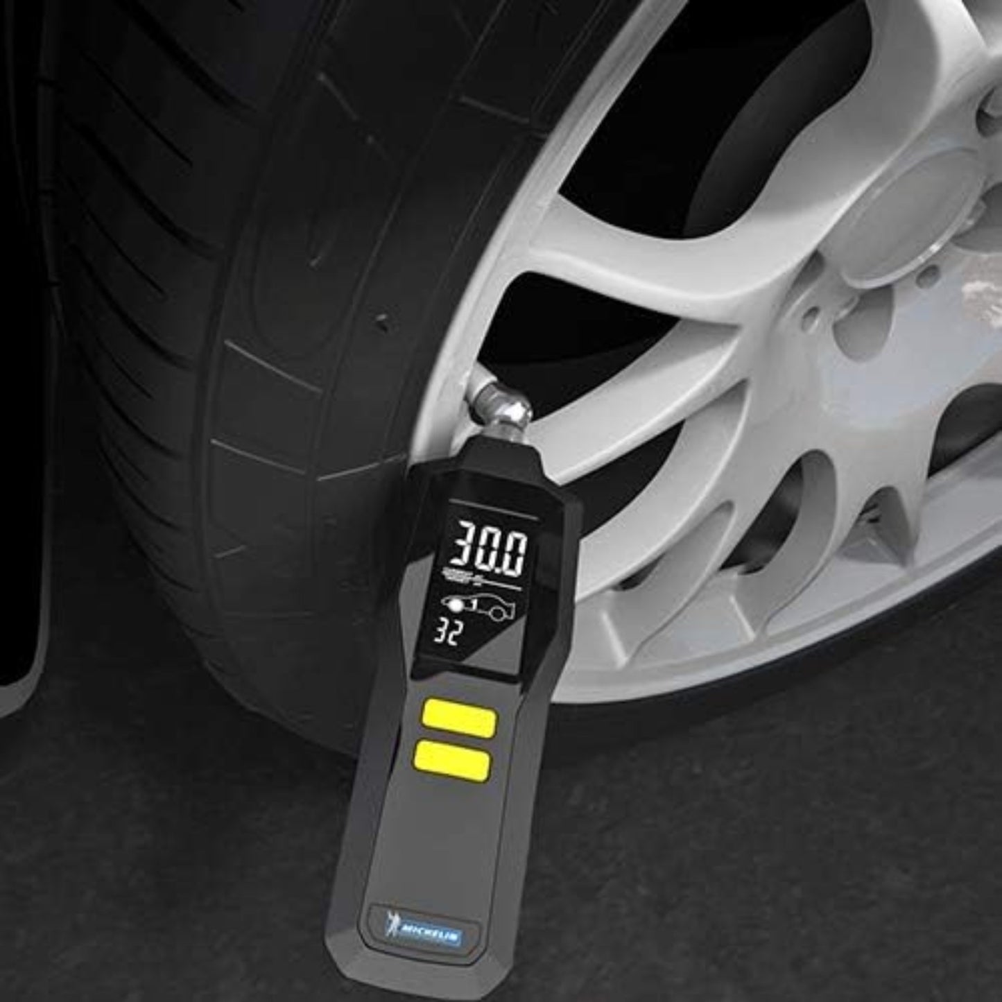 Arwani MICHELIN Digital Programmable Tyre Pressure Gauge with Bleed Value - 12294 