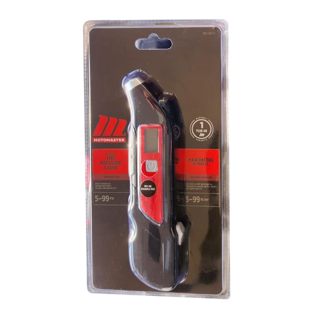 
                  
                    Arwani MOTOMASTER Digital Tire pressure Gauge with Multi-Function Tool and Light 5-99 PSI 
                  
                