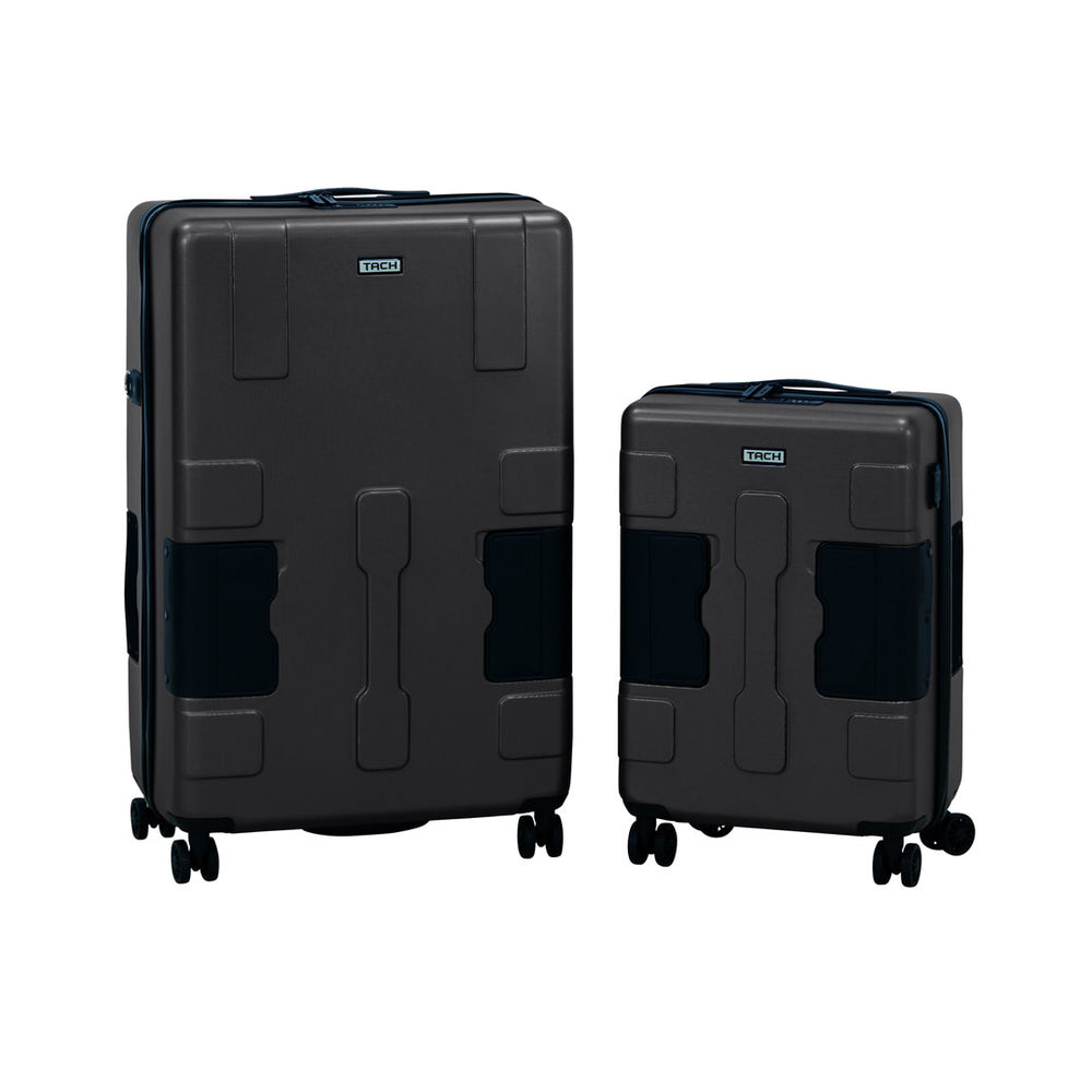 
                      
                        TACH Connectable Luggage 2pc Set Hard Shell Large + Carry-on 28"/20" inches - Arwani 
                      
                    