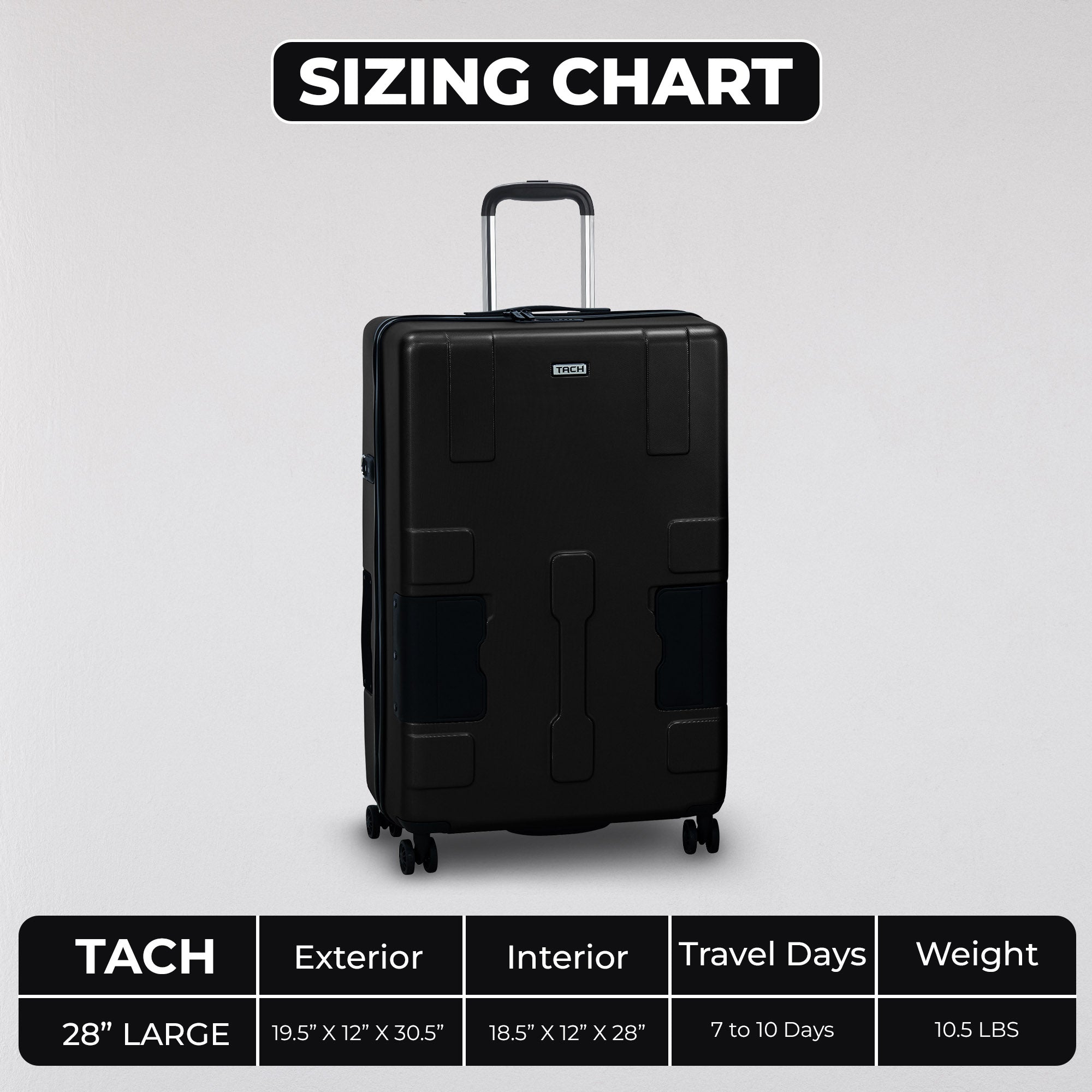 TACH V3.1 Connectable Luggage Bag, Single Large Size 28 inch, Hard