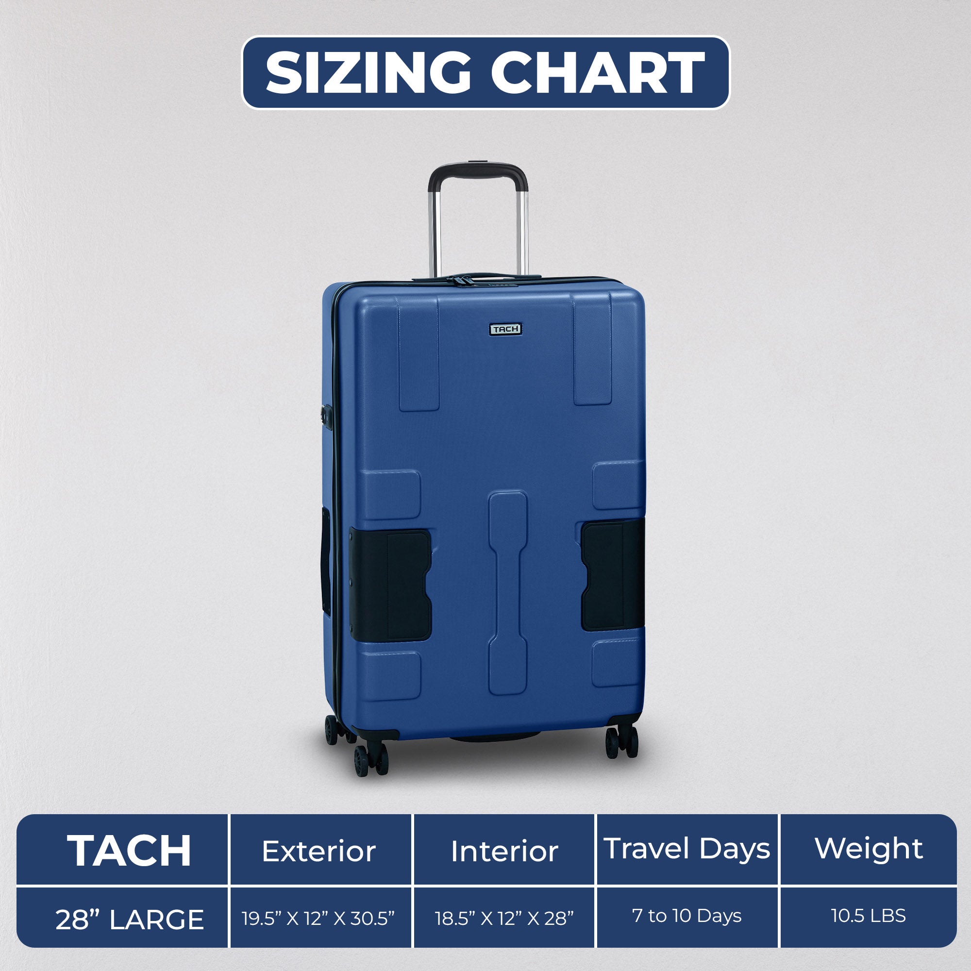 TACH V3.1 Connectable Luggage Bag, Single Large Size 28 inch, Hard