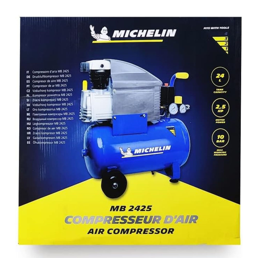 
                      
                        Arwani MICHELIN Air Compressor Direct Driven 24 L Tank 10 Bar Pressure - MB2425 
                      
                    