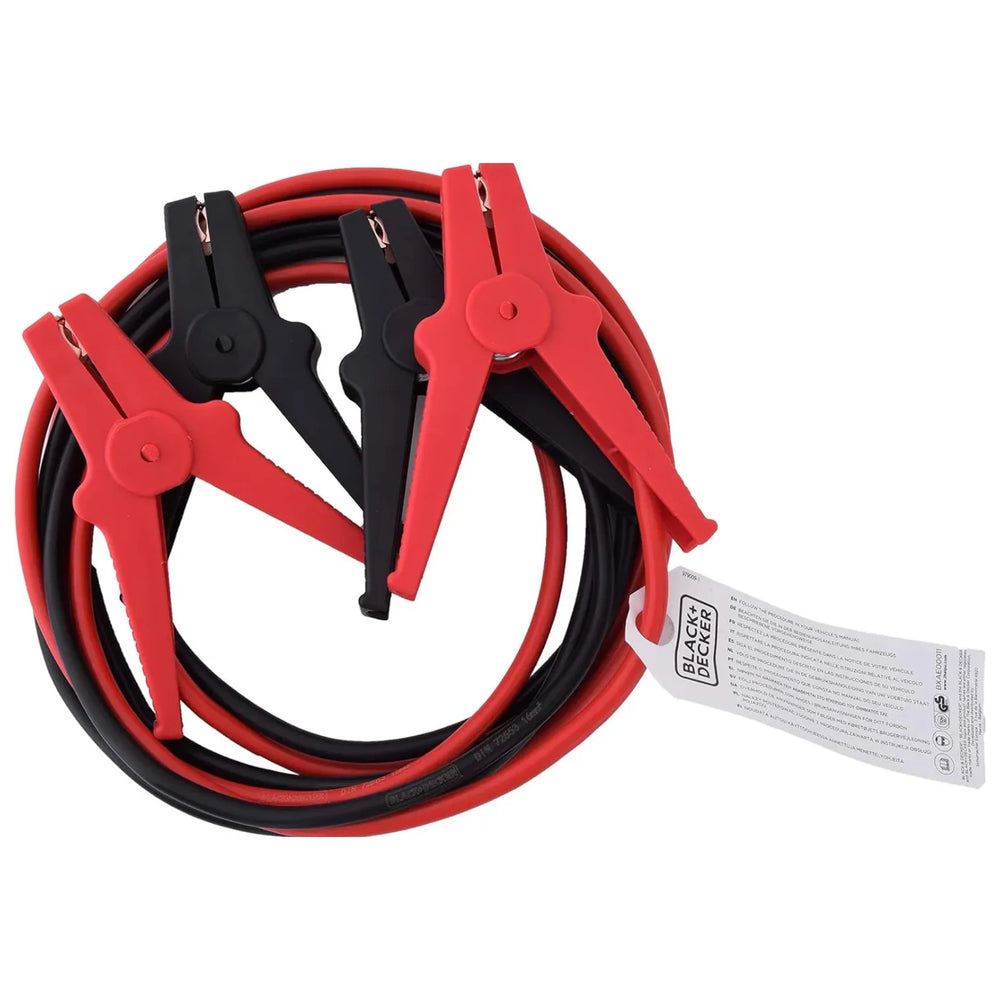 
                      
                        BLACK+DECKER Car Jumper Cables 3m Long with Insulated Clamps - Arwani 
                      
                    