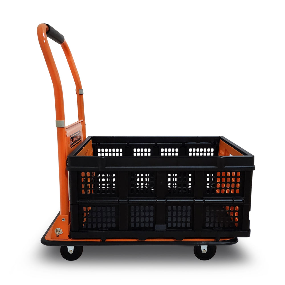 
                      
                        BLACK+DECKER Steel Platform Truck 80Kg with Folding Basket - Arwani 
                      
                    