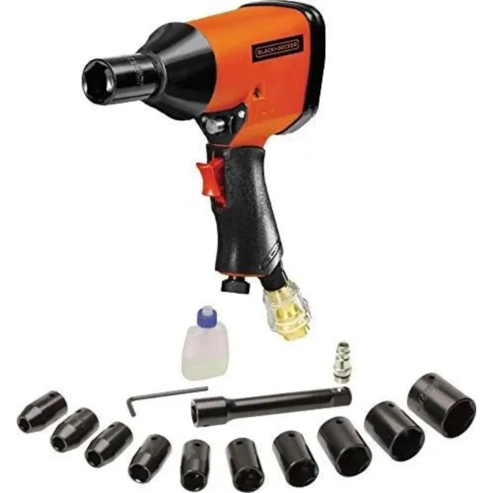 Arwani BLACK+DECKER 1/2" Air Impact Wrench Kit 