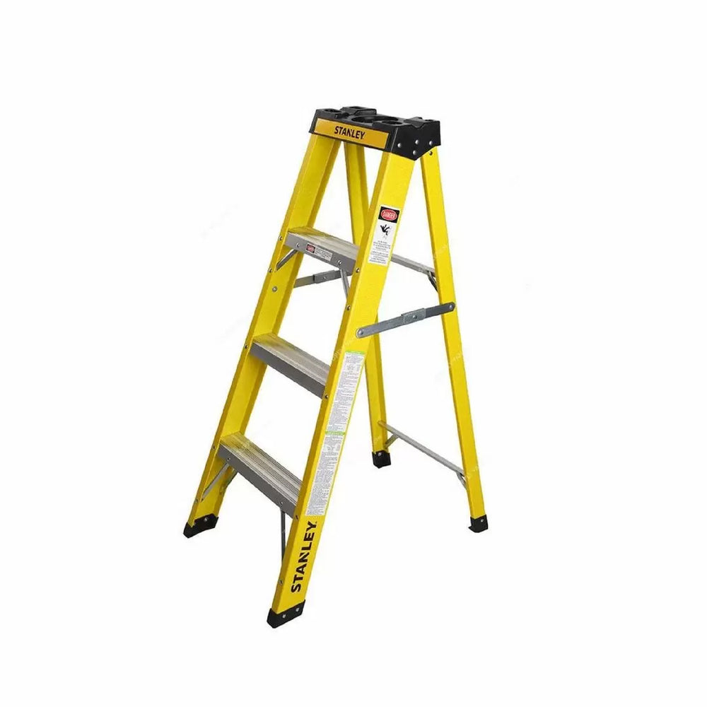 
                      
                        Arwani STANLEY Step Ladder 3 Steps Fibre Ladder Anti Slip Steps Non-Slip Rubber Edge Guards 150 KG Loading Capacity EN131 Approved 
                      
                    