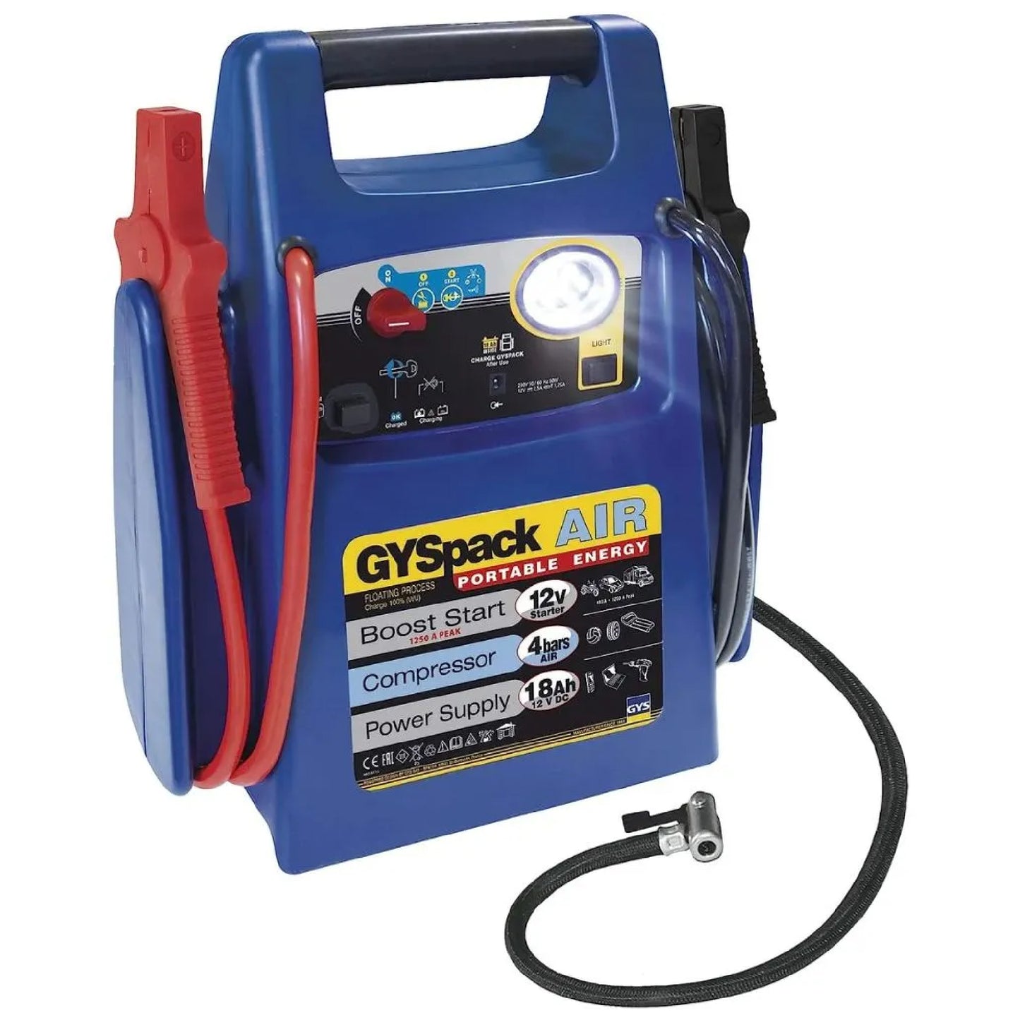 Arwani GYS 3-in-1 Jump Starter, Air Compressor And 12V DC Supply, Suitable for 12V Batteries 