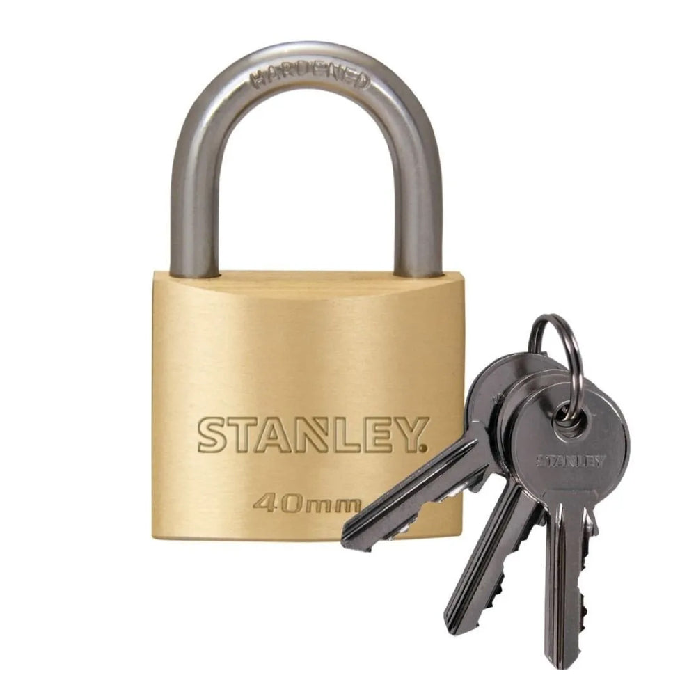 
                      
                        Arwani Stanley Padlock Brass 40mm Standard Shackle with 3 Keys 
                      
                    