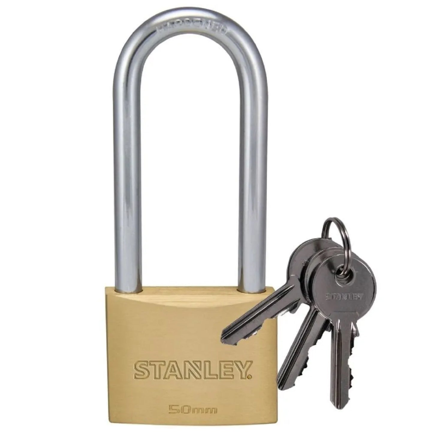 Arwani STANLEY Padlock Brass 50mm Standard Shackle with 3 Keys 