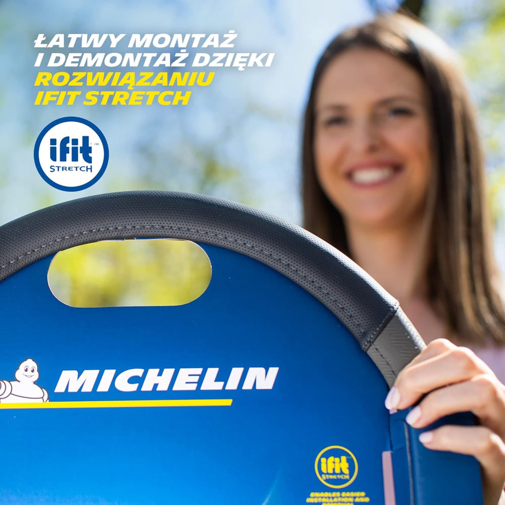 
                      
                        MICHELIN Premium Faux Leather Steering Wheel Cover Gray Color - W33245 - Arwani 
                      
                    