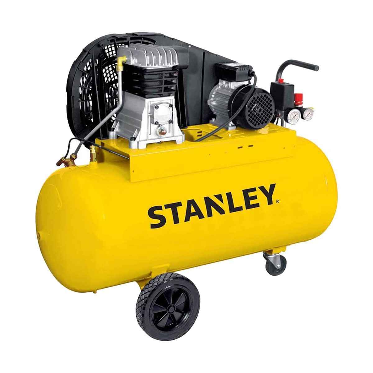 Stanley 100L Belt-Driven Air Compressor, 2.0HP, 9 Bar, 1-Phase – High Efficiency & Long-Lasting Performance